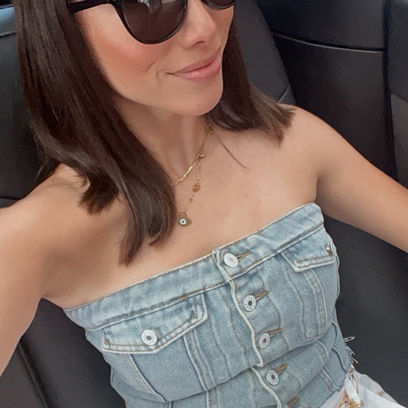 LOL-A: DENIM STRAPLESS - Picture 3 of 4